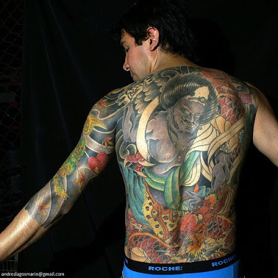 Back Tattoos Pictures For Men. extreme YAKUZA TATTOO on BACK
