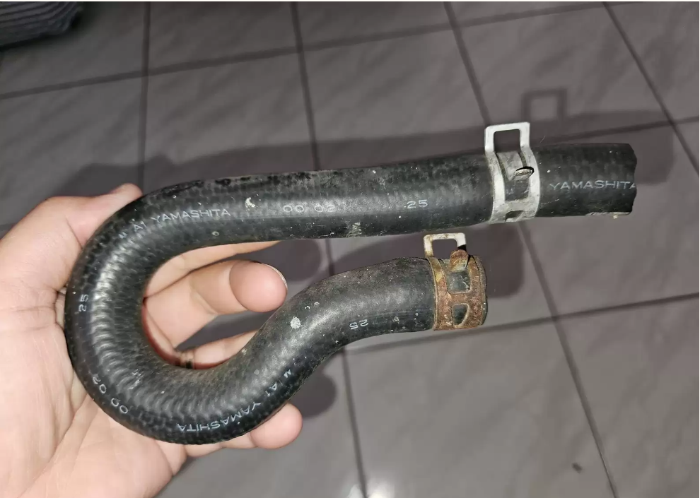 a black tube resembling a snake