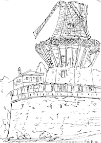 Ветряная мельница, Потсдам. Автор рисунка: художник Андрей Бондаренко #iThyx