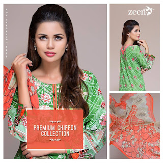 Zeen Premium Chiffon Embroidered Eid Collection 2016