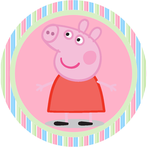 Toppers, stickers o etiquetas de Peppa Pig para Imprimir Gratis.