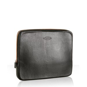 brown leather zip around briefcase