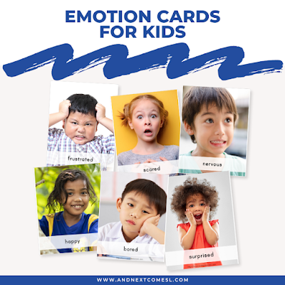 Emotion cards for kids
