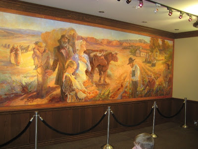 Julie Rogers mural showing the pioneer history of Santa Clara Utah