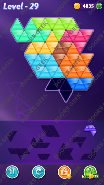 Block! Triangle Puzzle Proficient Level 29 Solution, Cheats, Walkthrough for Android, iPhone, iPad and iPod