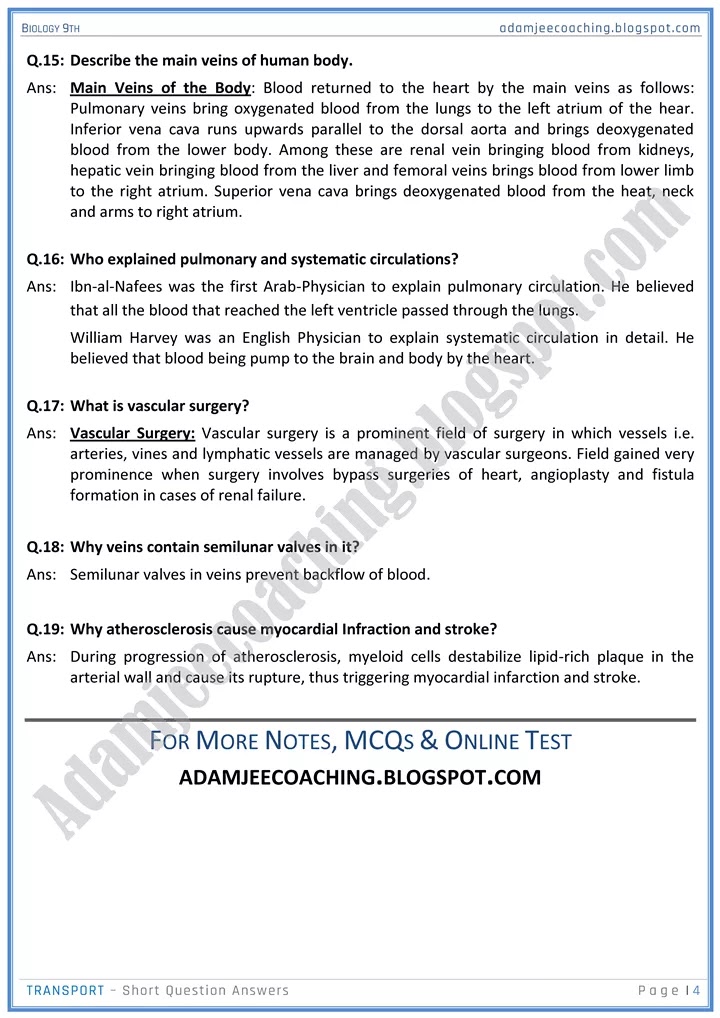 transport-short-question-answers-biology-9th