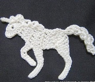 PATRON APLIQUE UNICORNIO DE CROCHET 3279