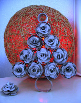 Riciclo creativo tubo carta igienica:n CartonAlbero di rose 2