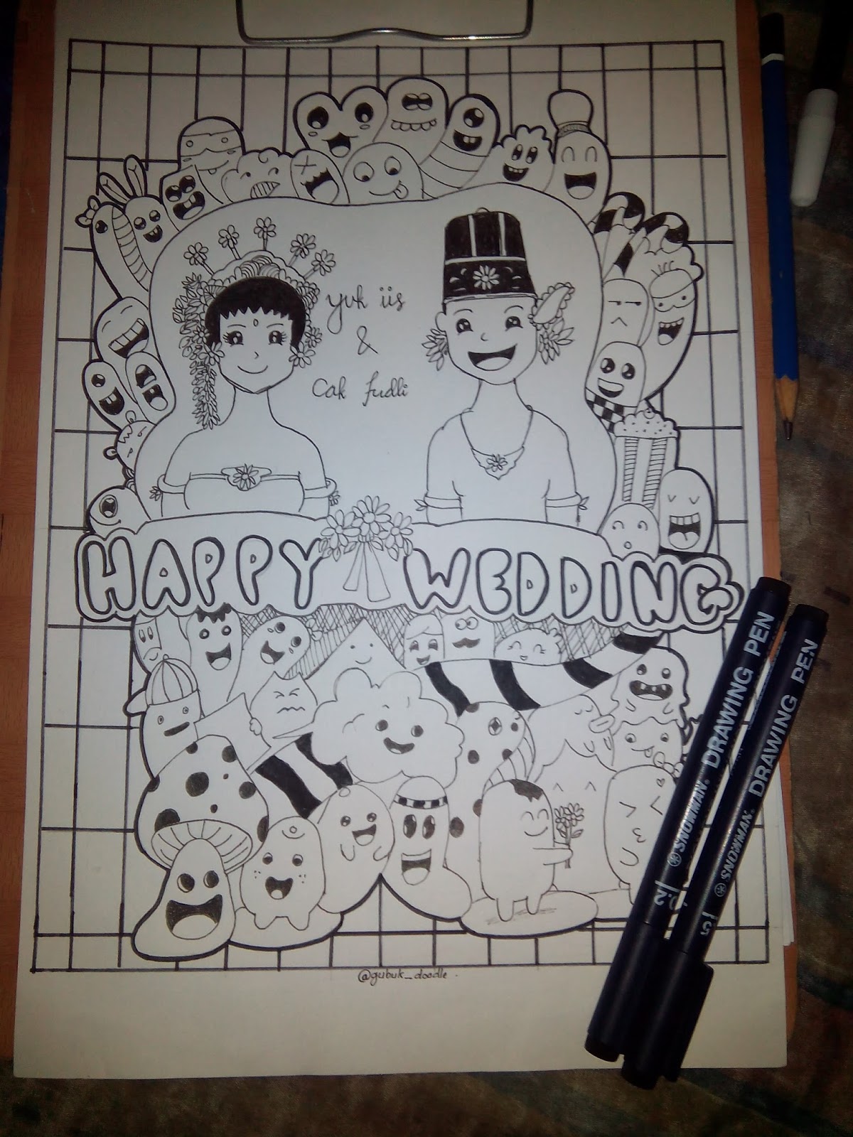 Gambar Doodle Sederhana Anniversary Kantor Meme