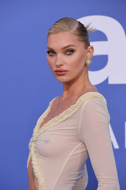 Elsa Hosk Flaunts Nipples in See-Through Dress at amfAR Cannes Gala 2023