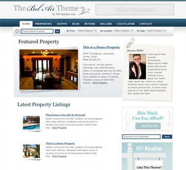 The Bel Air (Multi Agent)Real Estate Theme for WordPress