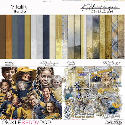 New! Digital Scrapbooking Collection Vitality by Kakleidesigns