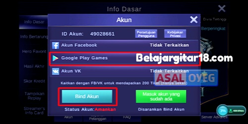 Cara membuat akun baru mobile legends