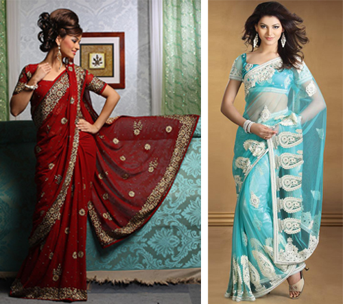 12 Contoh Foto Desain  Gambar  Model Baju  Sari India  Modern 