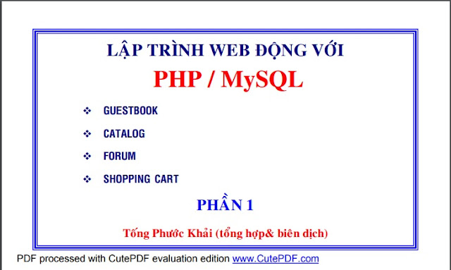 [EBOOK] Lập trình web động với PHP / MYSQL