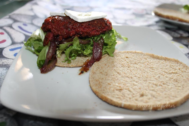 Hamburguesa de Remolacha y arroz