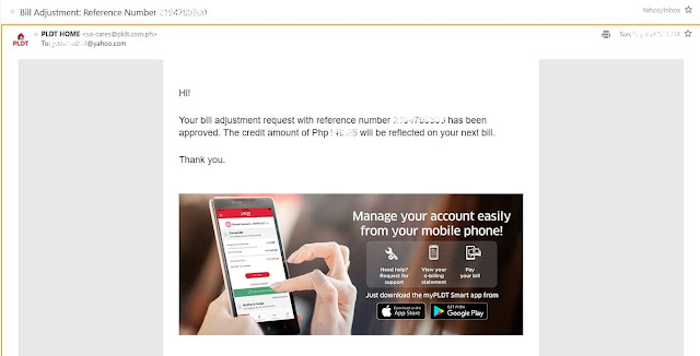 Pldt Rebate Letter Sample