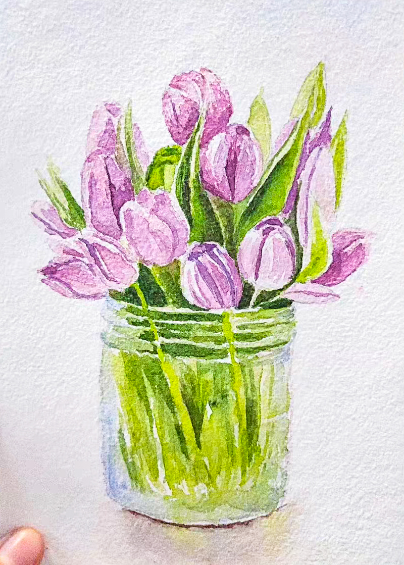 18Flowers Watercolor painting skill tips, come to see my tips-hinewme