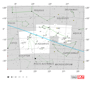IAU: Карта на съзвездието Водолей | Aquarius