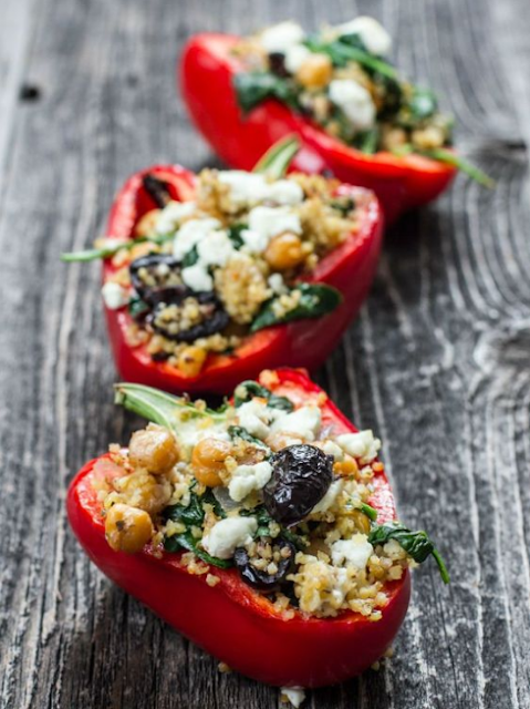 Vegetarian Greek Stuffed Peppers