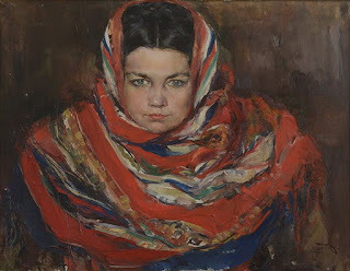 Добронравов Михаил Николаевич (1904-1979) Женский портрет.1948