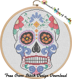 Free Sugar Skull Cross Stitch Pattern