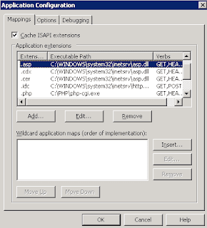 IIS 6 application configuration