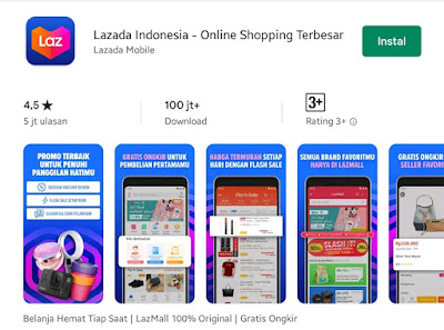 Cara Blokir iklan Aplikasi Lazada Android