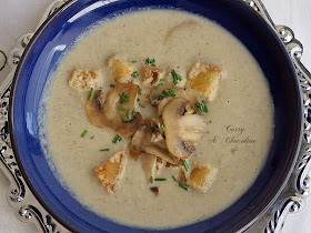 Sopa de champiñones con puerro - Mushroom and leek soup