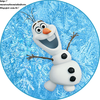 Olaf de Frozen Sonriendo: Toppers y Wrappers para Cupcakes  para Imprimir Gratis. 