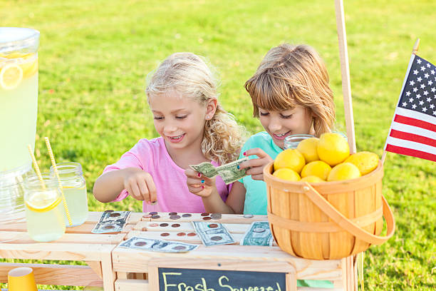 Kids business selling lemonade