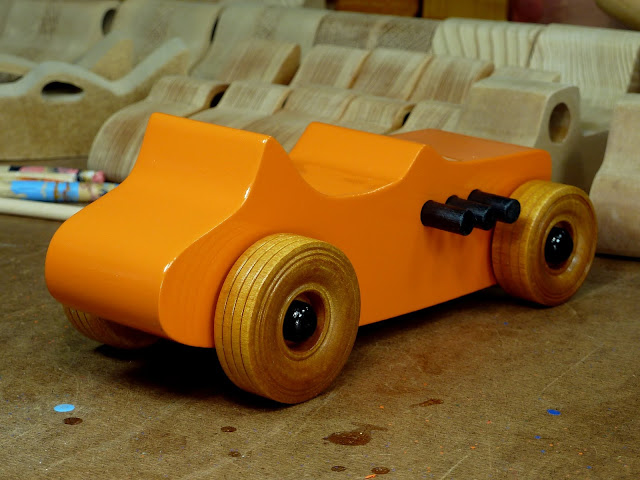 Handmade Wood Toy Car Hot Rod Freaky 1927 Ford T-Bucket Toymakers Shop Photos