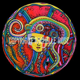 Painted from my dreams - a girl wearing a psychedelic octopus