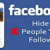 How to Hide Followers on Facebook