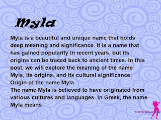 meaning of the name "Myla"