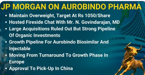 JP MORGAN ON AUROBINDO PHARMA - Rupeedesk Reports