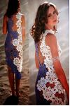 Vestido floral crochet