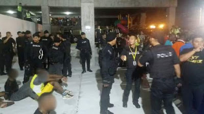  Photos/Video: Nigerian man falls from fifth floor while trying to evade arrest during police raid in Malaysia