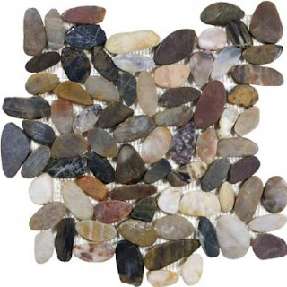 botany sliced pebble mosaic bora