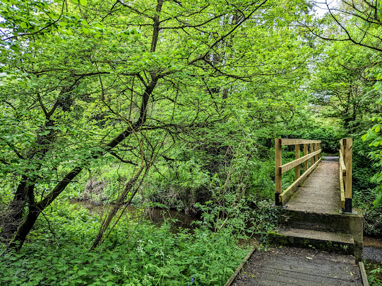 The footbridge over Mimmshall Brook