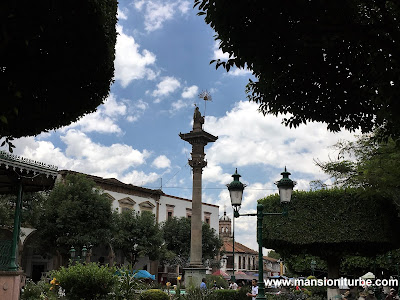 Main square of Quiroga, Michoacan