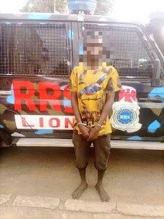 On Saturday, 10th December, RRS officials arrested one Jason Joseph (19) a member of a three–man gang that has been operating in Otedola Bridge 9:00pm. and 5:00am.