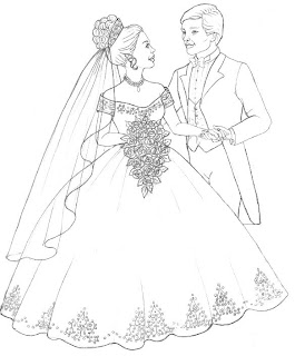 wedding coloring pages, free coloring pages