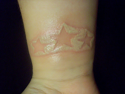  white ink star tattoos