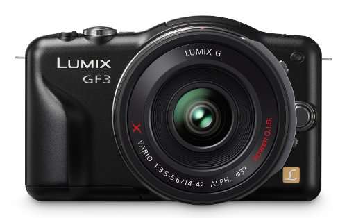 Panasonic Lumix DMC-GF3XK 12.1 MP Micro Four Thirds Compact System Camera with 3-Inch Touch-Screen LCD and LUMIX G X Vario PZ 14-42mm/F3.5-5.6 Lens