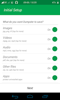 how to add a recycle bin feature in android device snap 2