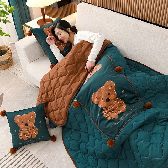 Portable 2 in 1 Pillow Blanket