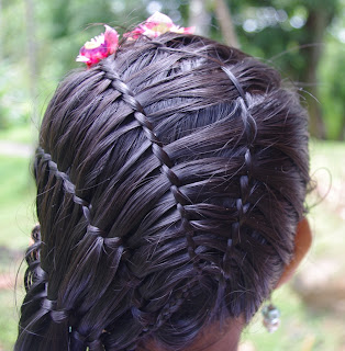 Micronesian Girl~ Basket-Weave Waterfall Braid