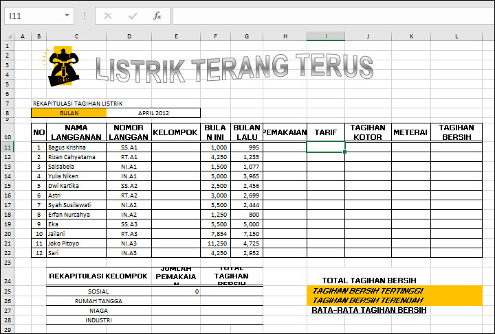 Contoh Soal Latihan Excel Yang Sulit Banget Terupdate 