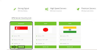 Memilih Akun VPN Server Singapura